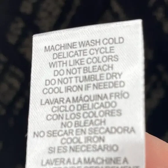 Nina Leonard Curvy Ruffle Hem Sweater Dress Small Dark Academia Witchy Dark Y2K - Picture 10 of 10